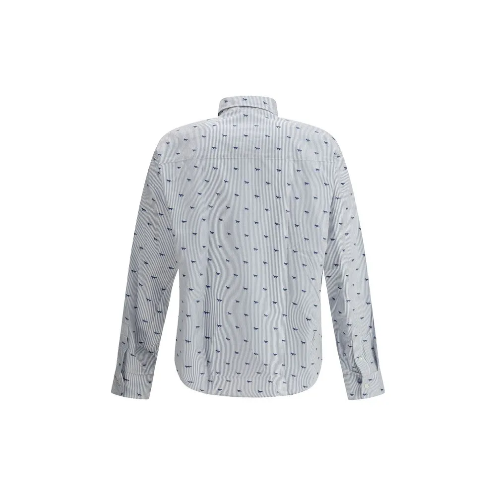 Maison Kitsuné Striped shirt with iconic fox