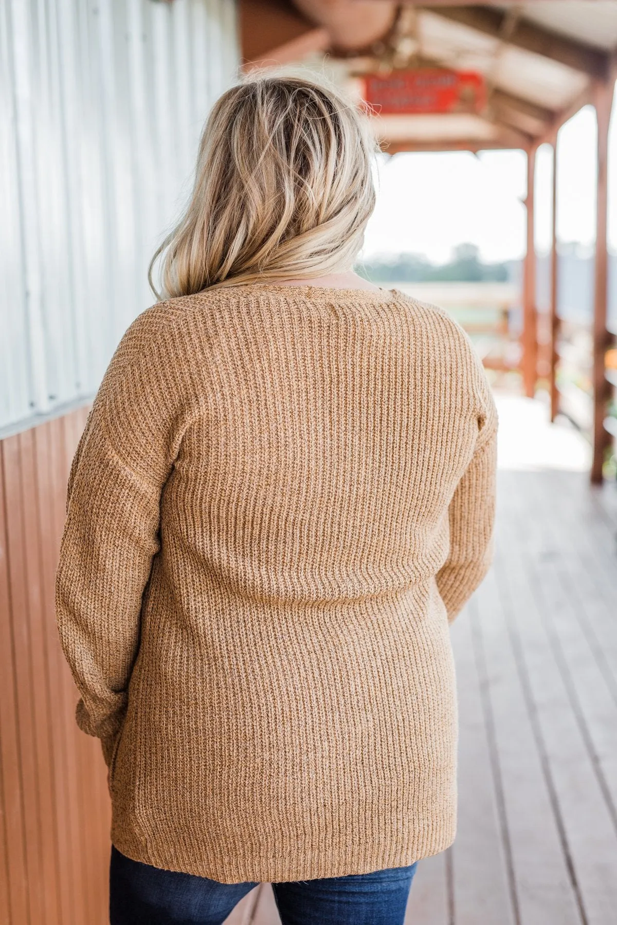 Making Memories Knit Cardigan- Camel