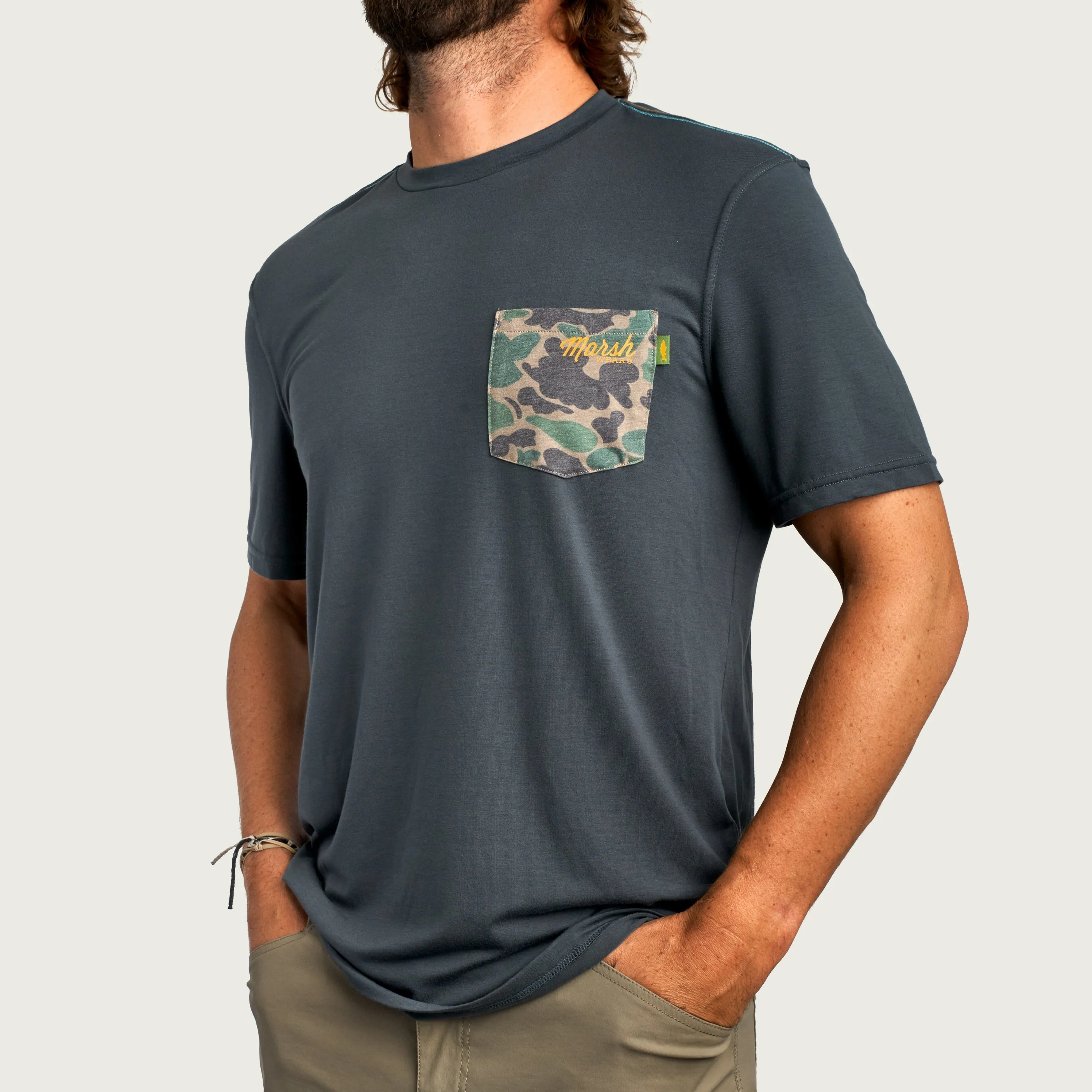 Mallard Camo Pocket Pamlico SS Shirt