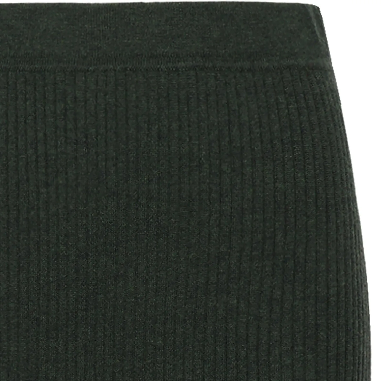 Mansted Ruth Rib Skirt in Dark Green