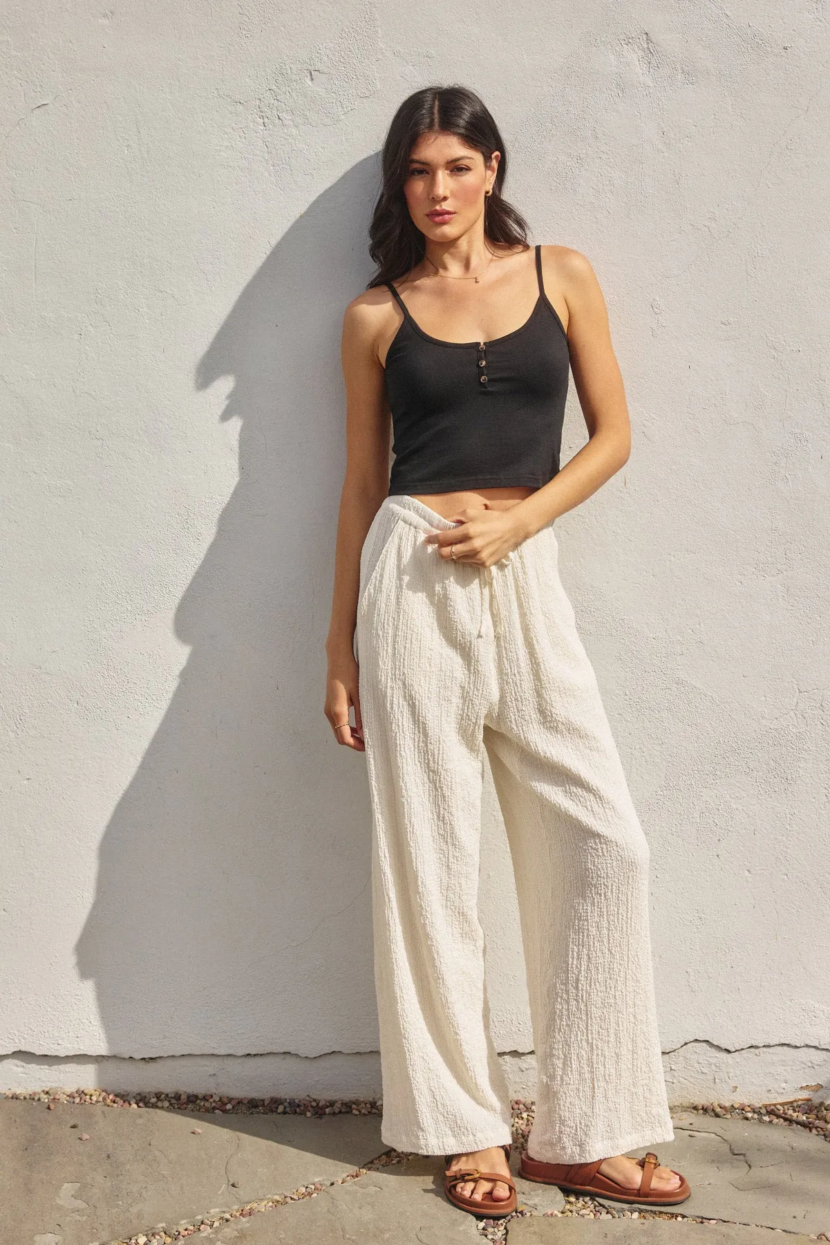 Marni Button Cropped Cami Top