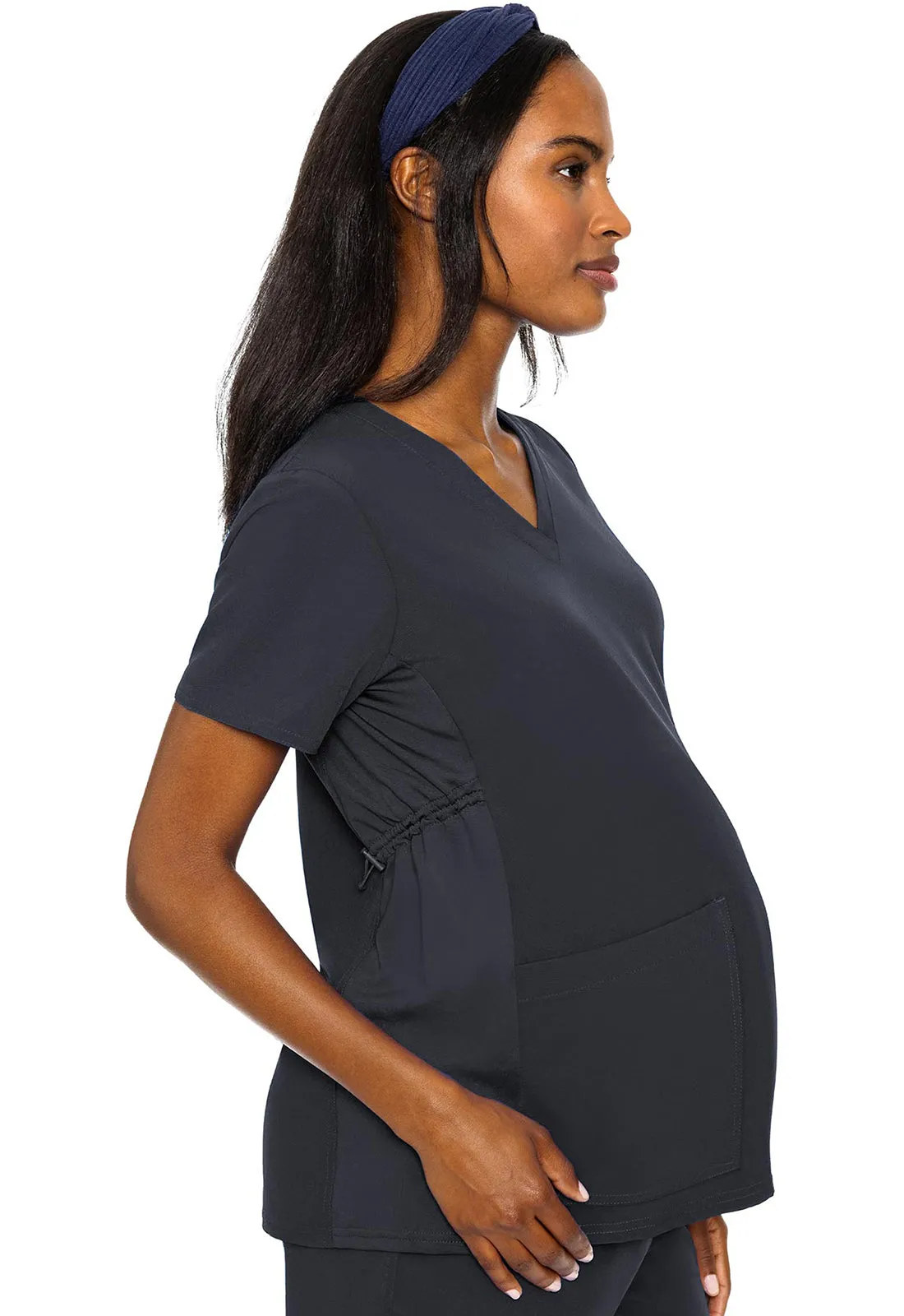 Maternity MC8459 Maternity V-Neck Top Pewter