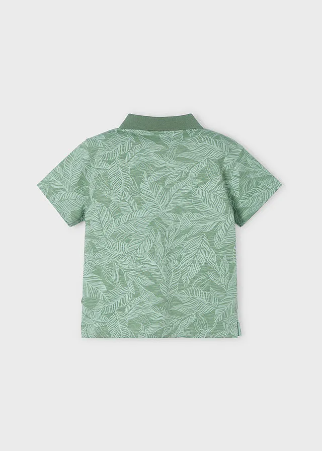 Mayoral 3110 Green Short Sleeve Polo Shirt and Mayoral 202 Twill Chino Shorts In Stock Now