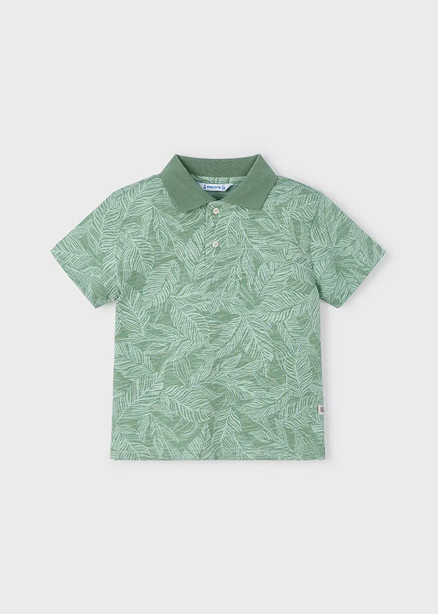Mayoral 3110 Green Short Sleeve Polo Shirt and Mayoral 202 Twill Chino Shorts In Stock Now