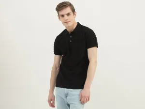 Men Striped Polo Collar T-Shirt