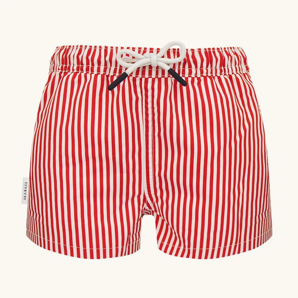 Men UV Swim Short Venice - red stripes
