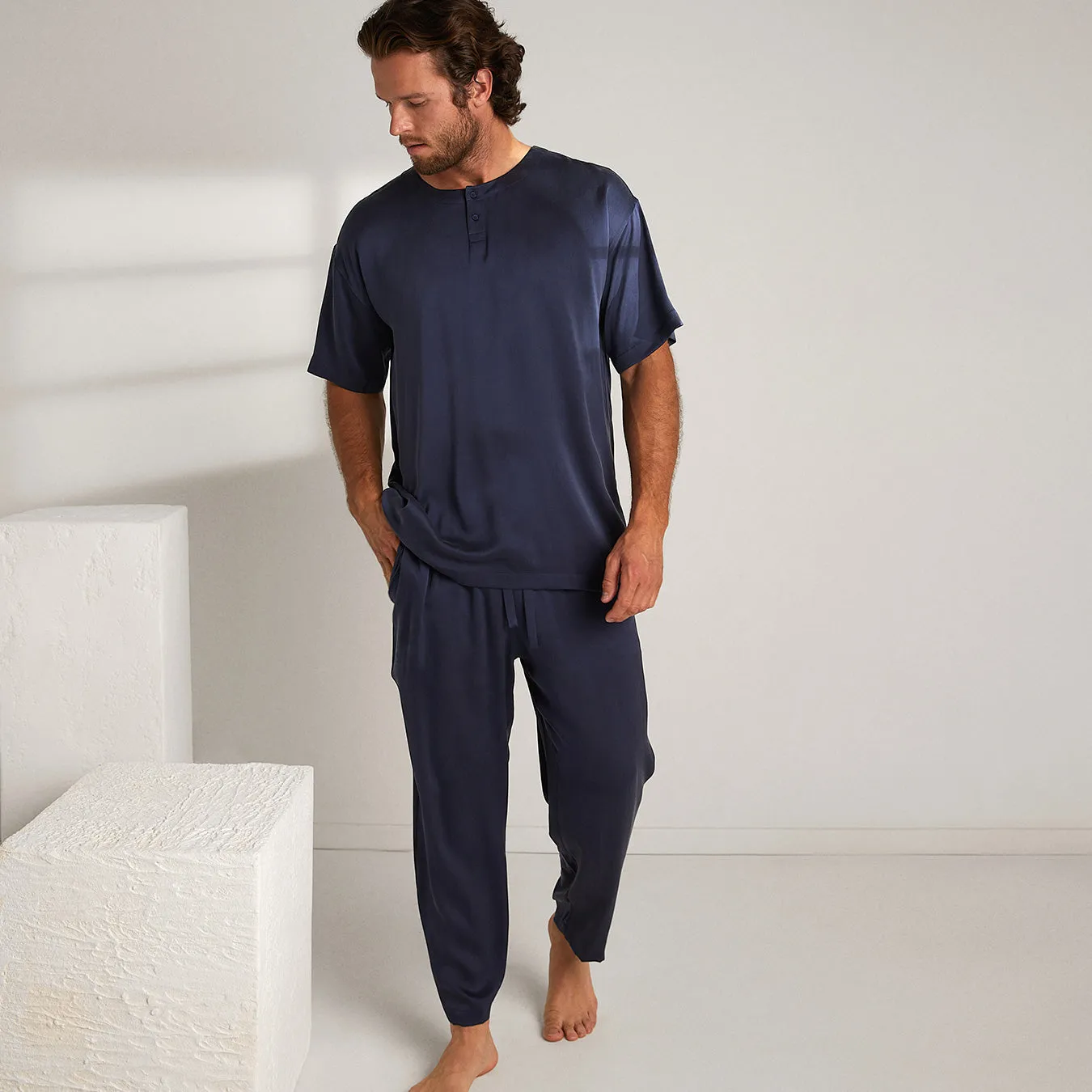 Men's Washable Silk Set