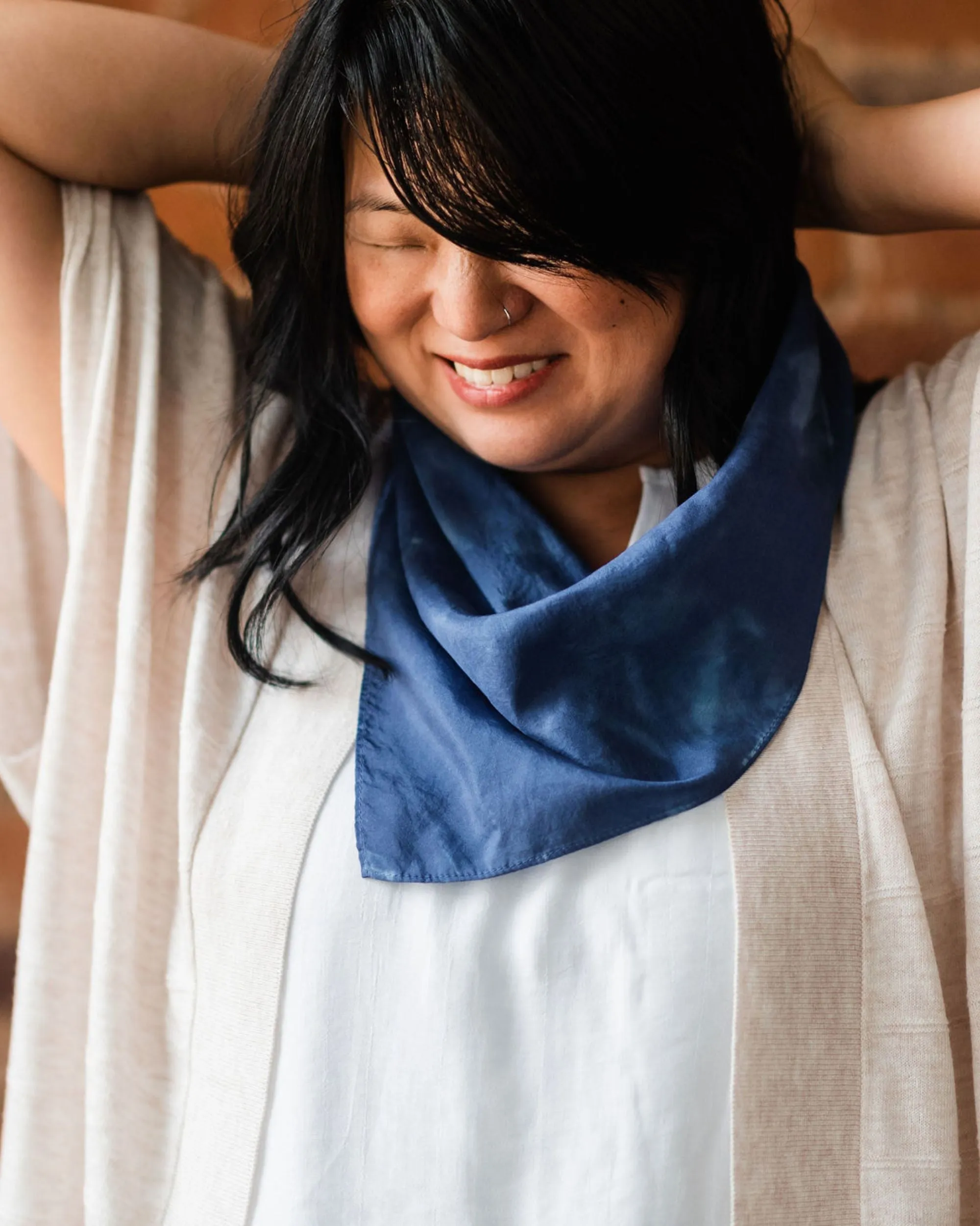 Midnight Silk Scarf - September