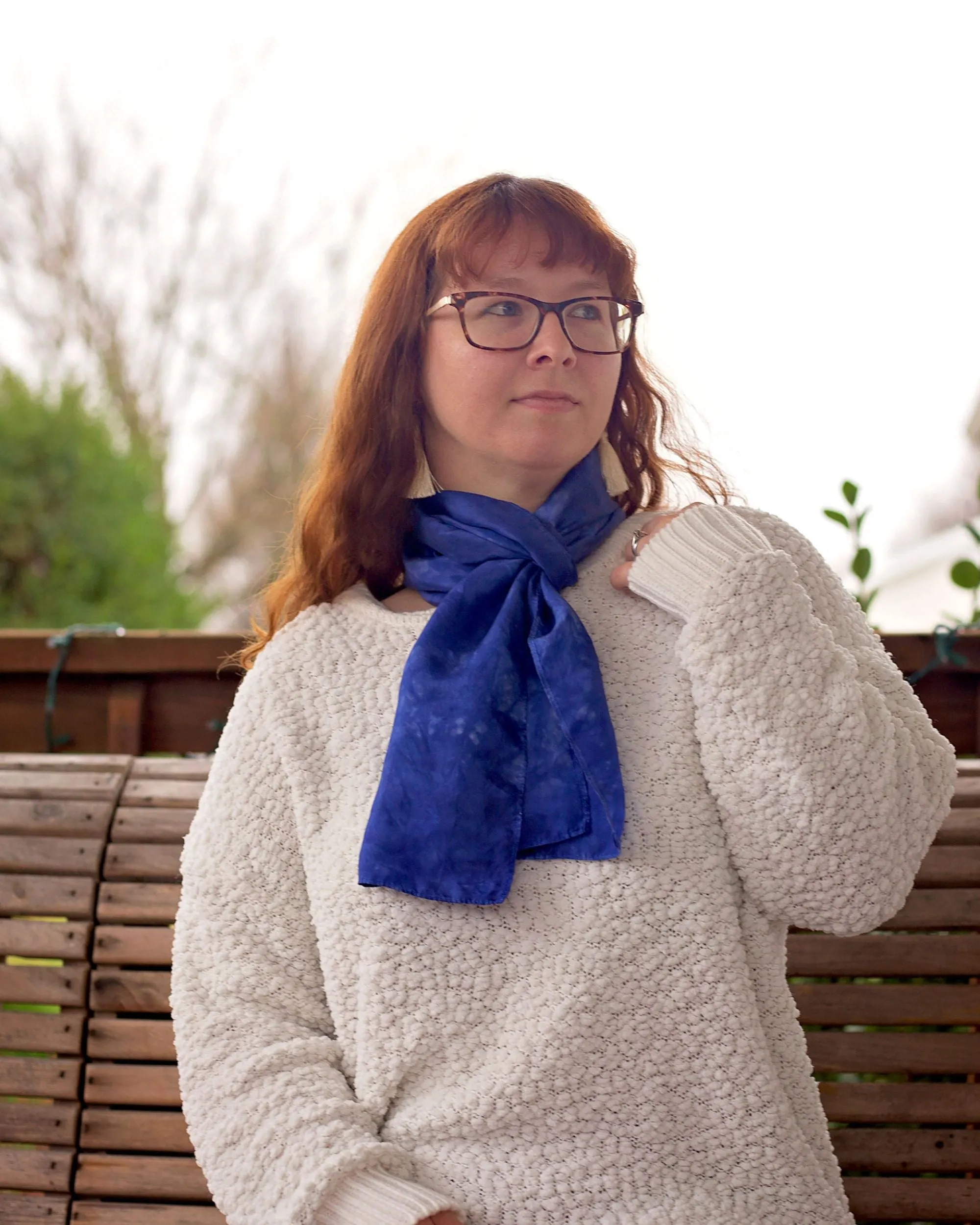 Midnight Silk Scarf - September