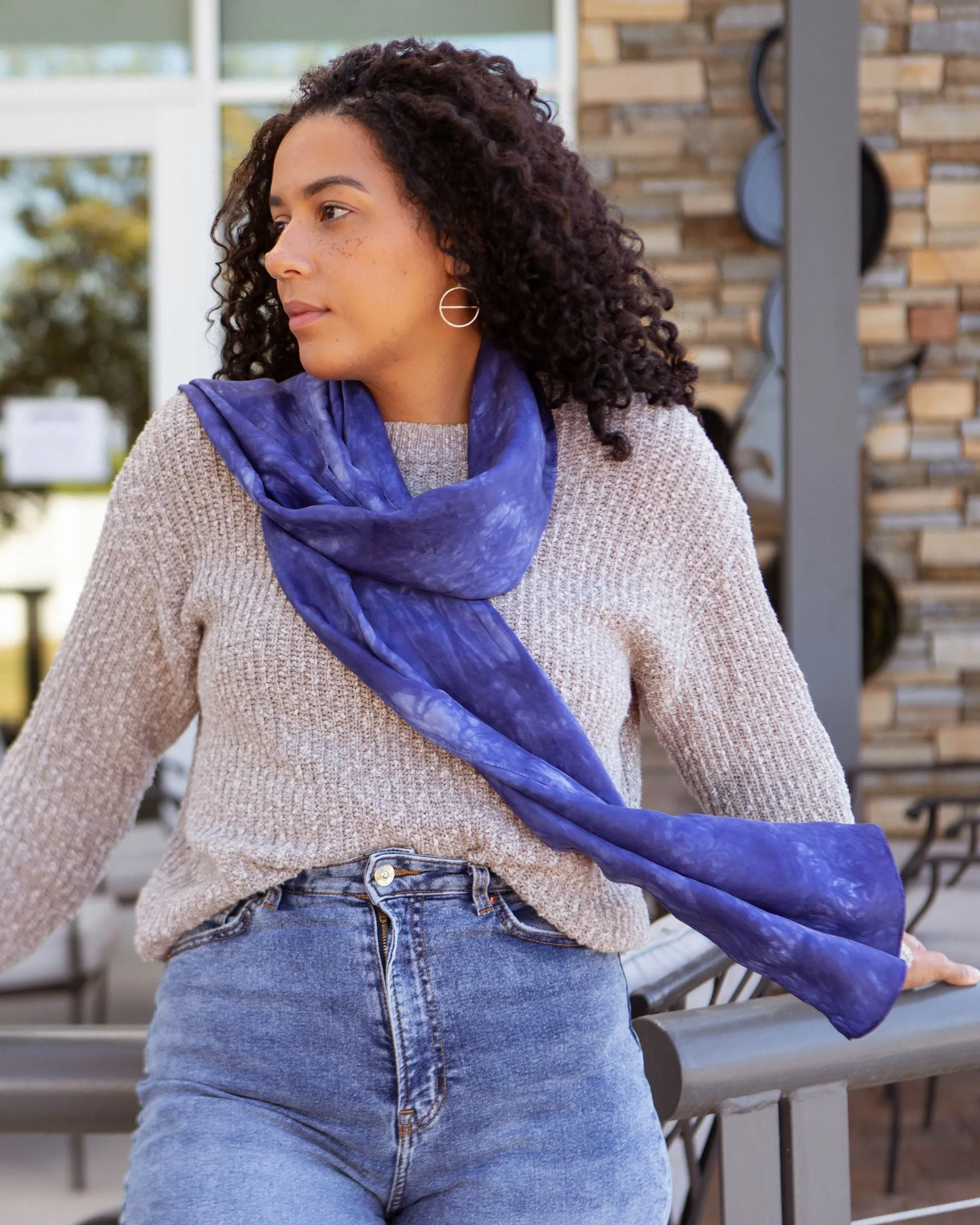Midnight Silk Scarf - September