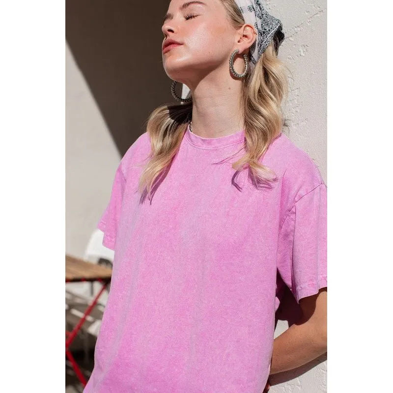 Mineral Wash Plain Basic Tee