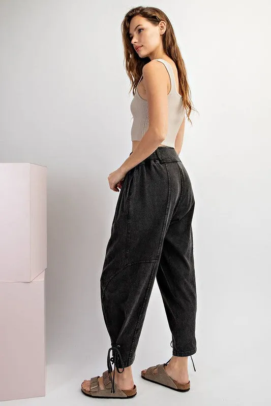 Mineral Washed Tie Jogger Pants