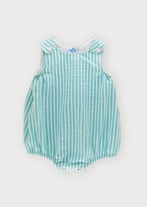 Mint Striped Sleeveless Romper