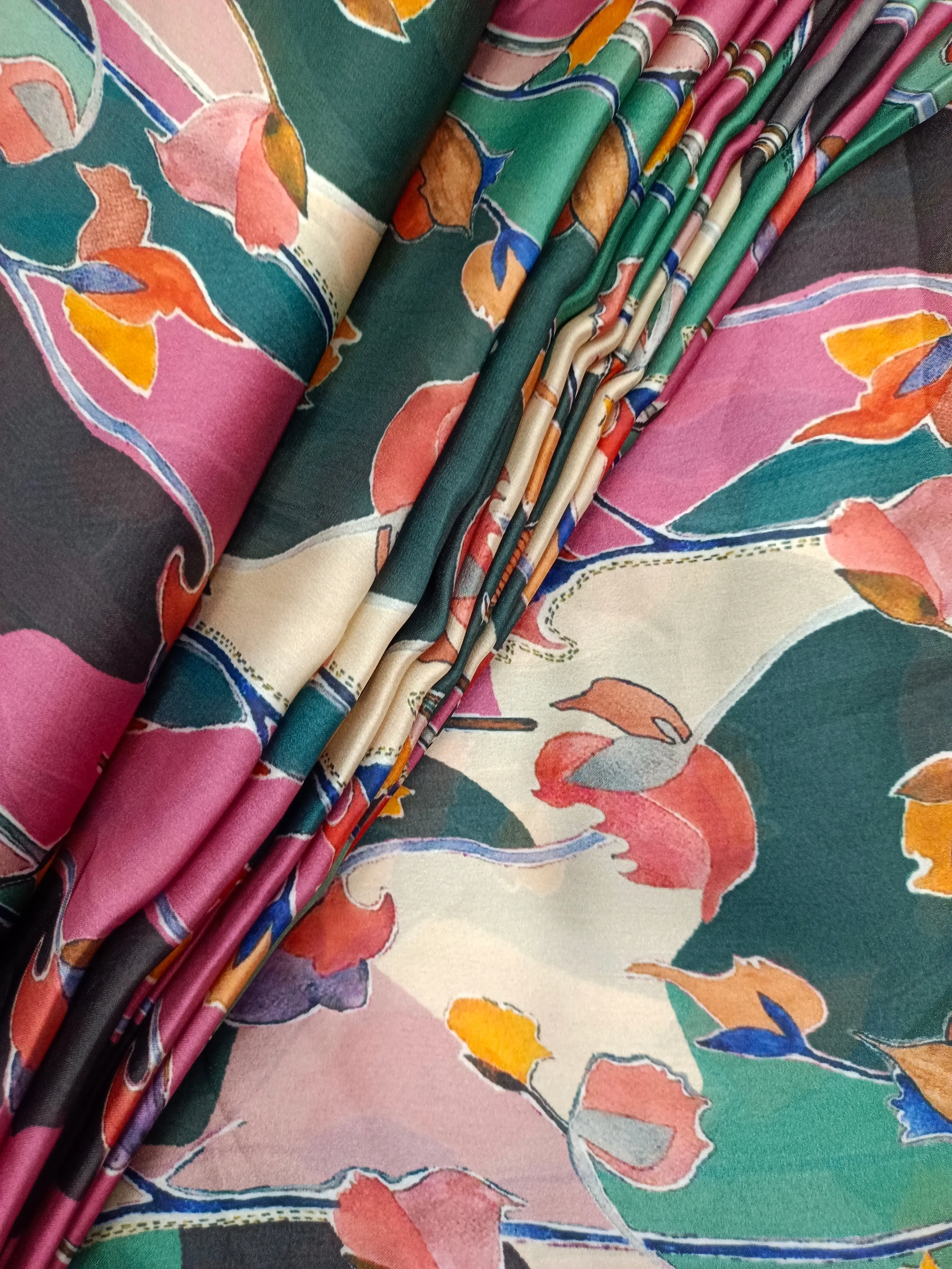 Modal Soft Muslin Textured Digital Printed Fabrics