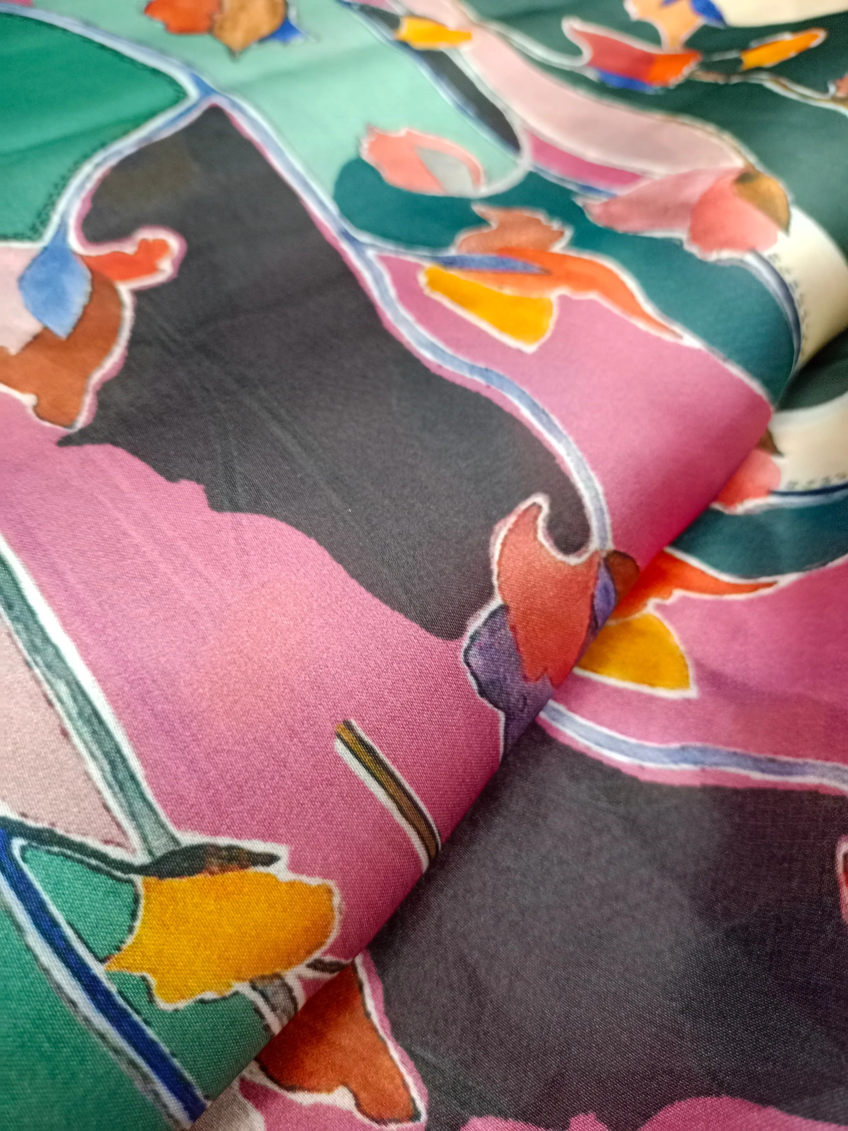 Modal Soft Muslin Textured Digital Printed Fabrics