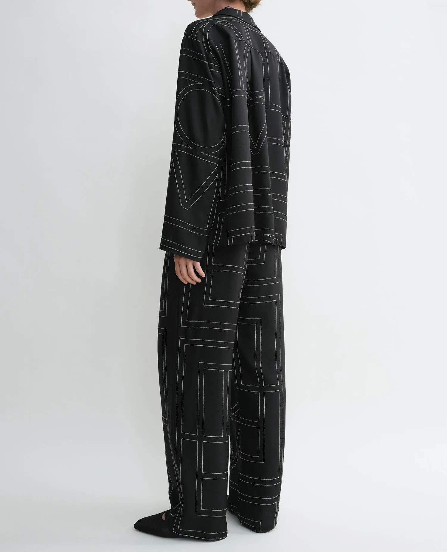 Monogram Silk Pj Bottoms