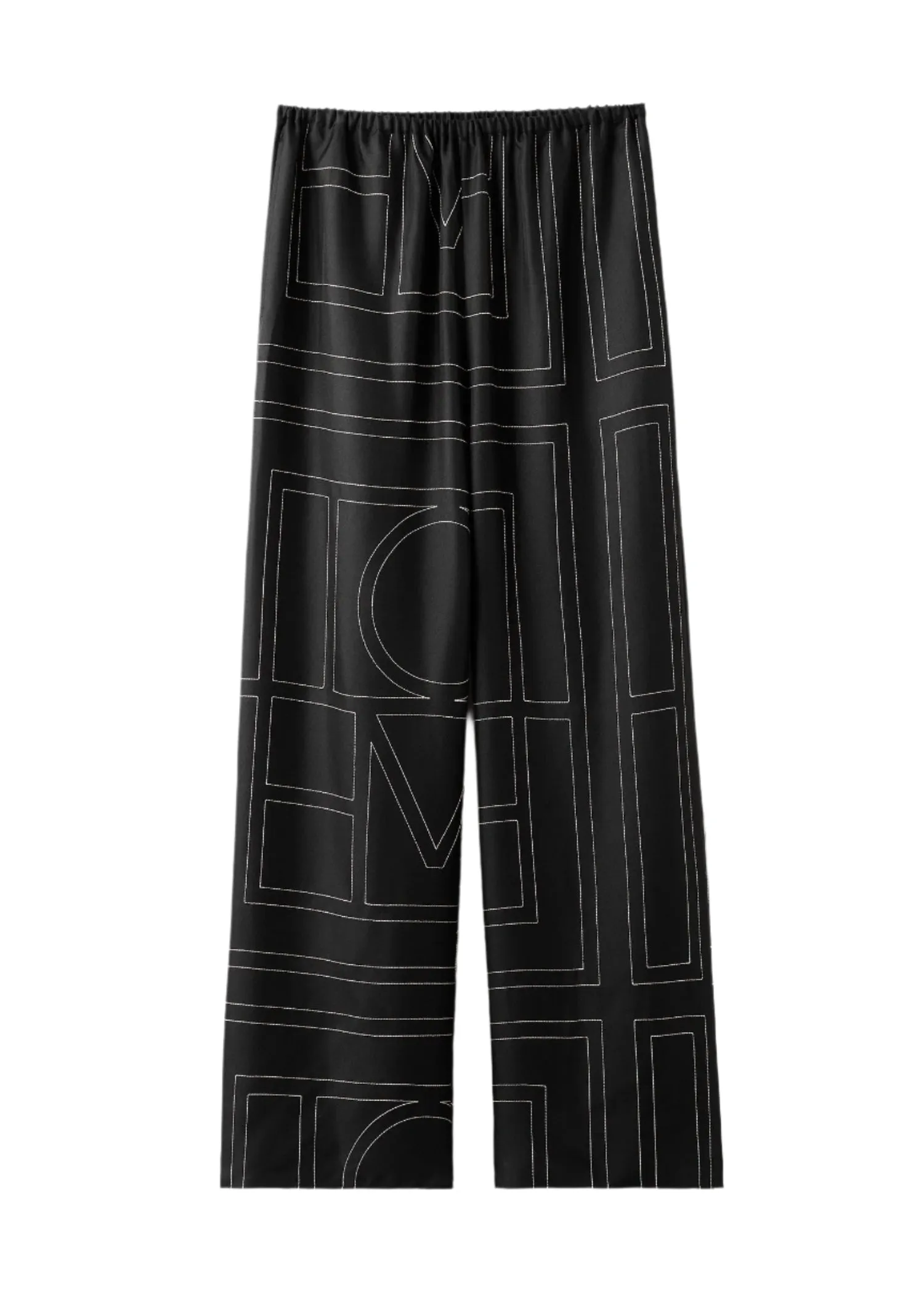 Monogram Silk Pj Bottoms