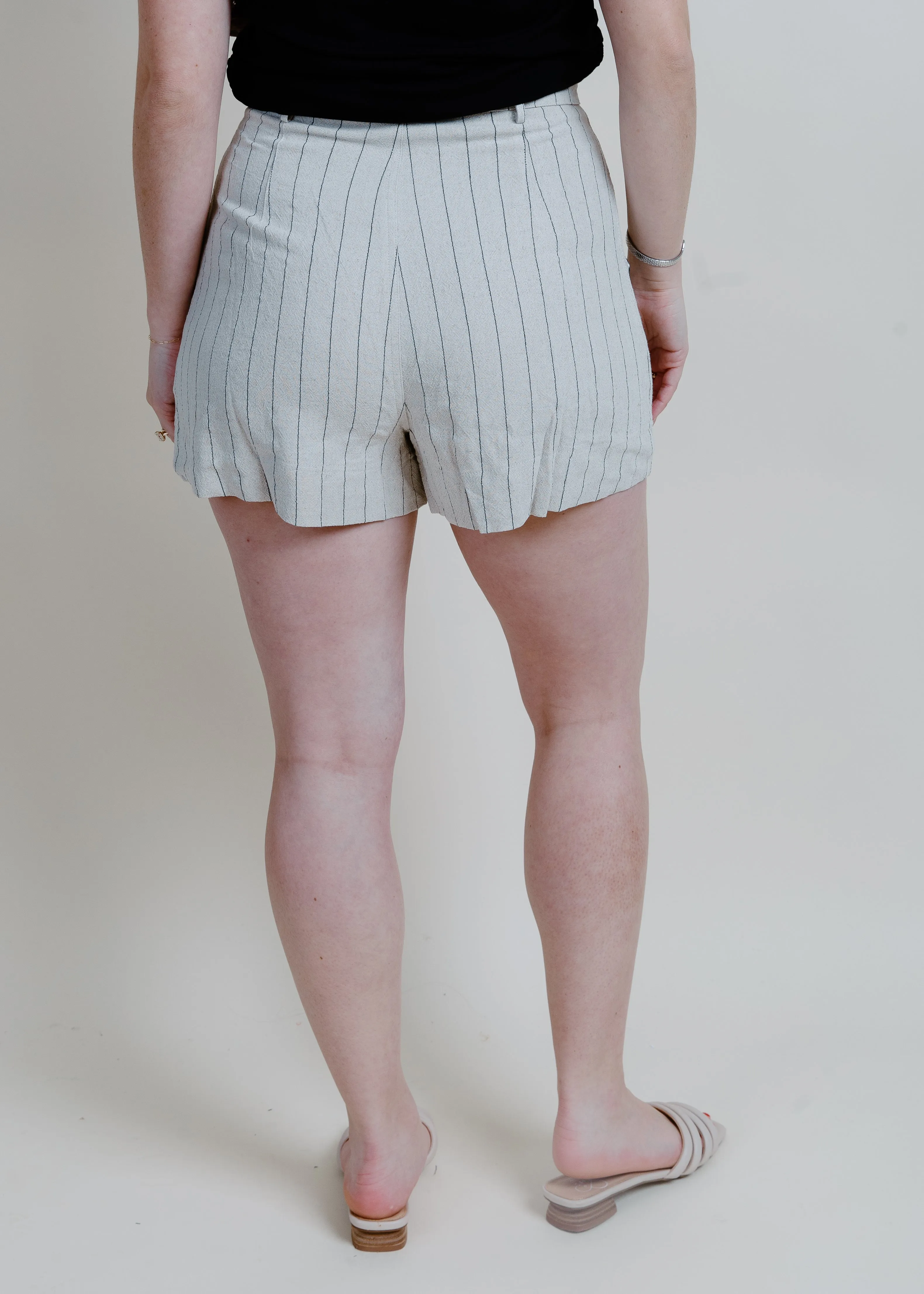 Morning Meeting Pinstripe Shorts