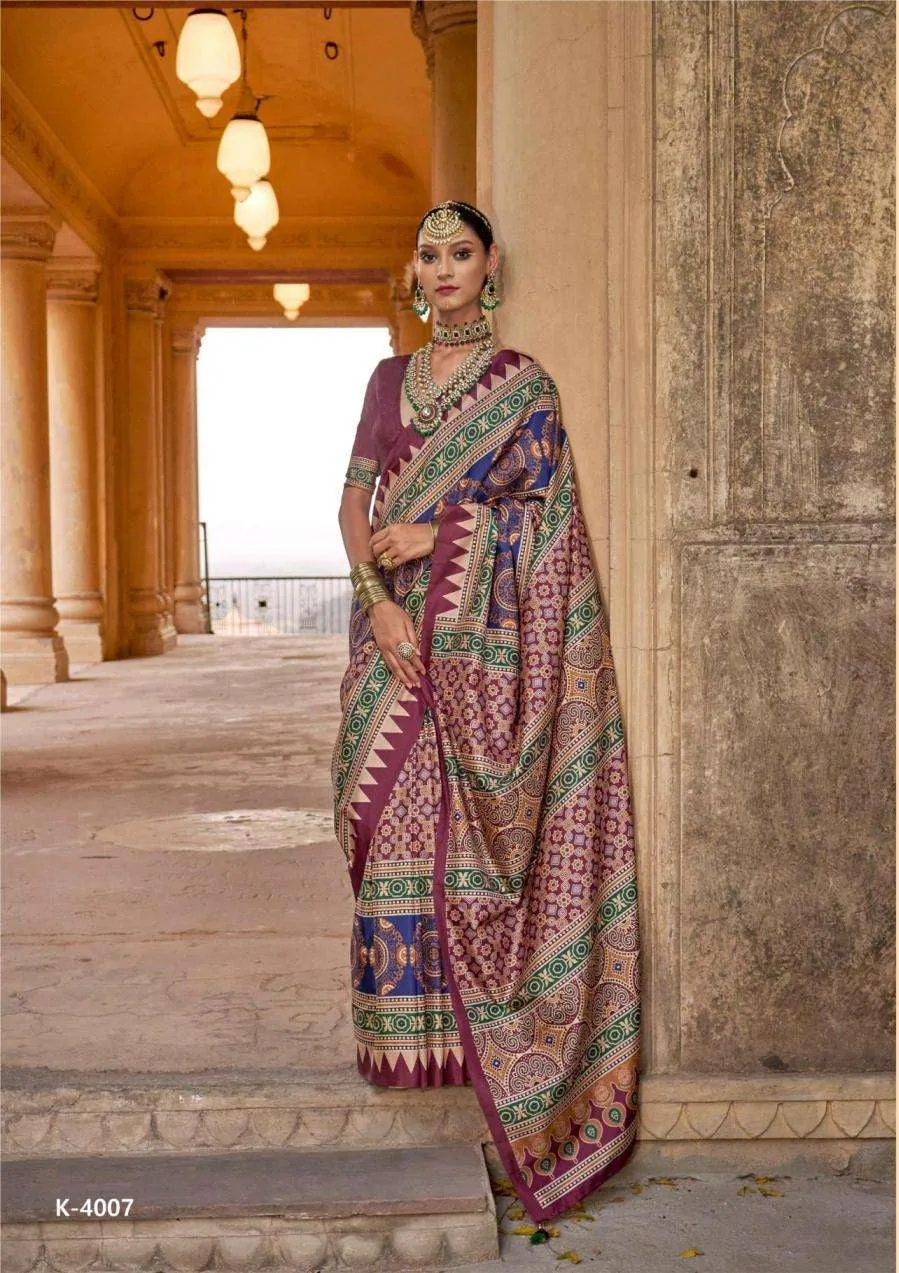 Multicolor Soft Silk Saree