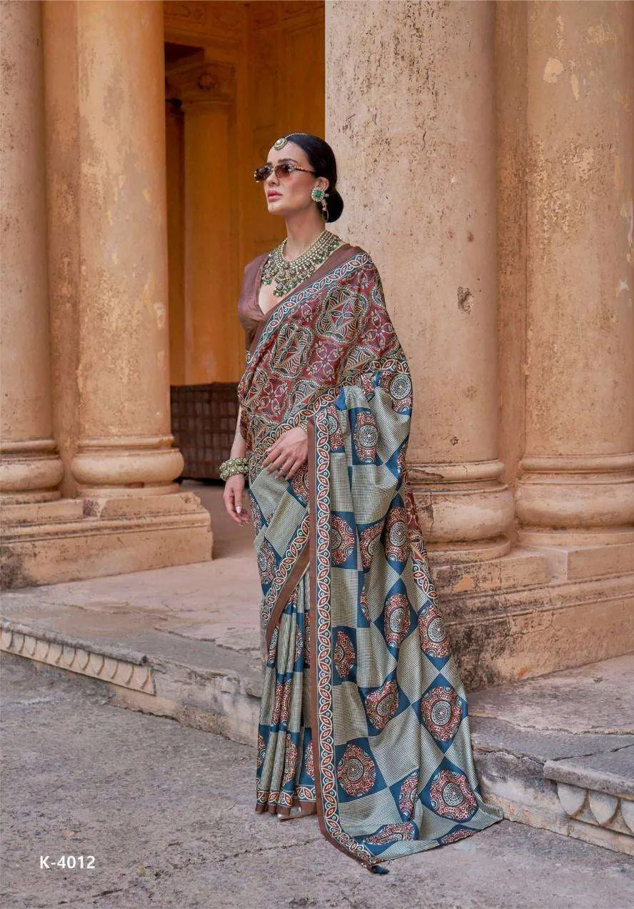 Multicolor Soft Silk Saree
