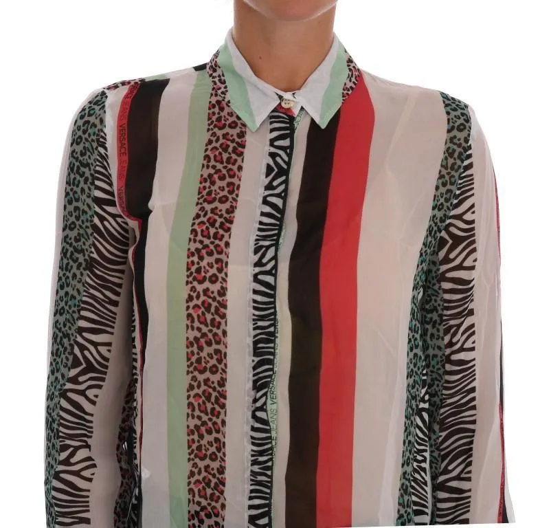 Multicolor Striped Print Blouse Shirt