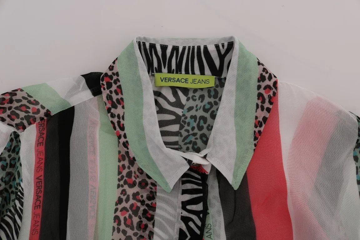 Multicolor Striped Print Blouse Shirt