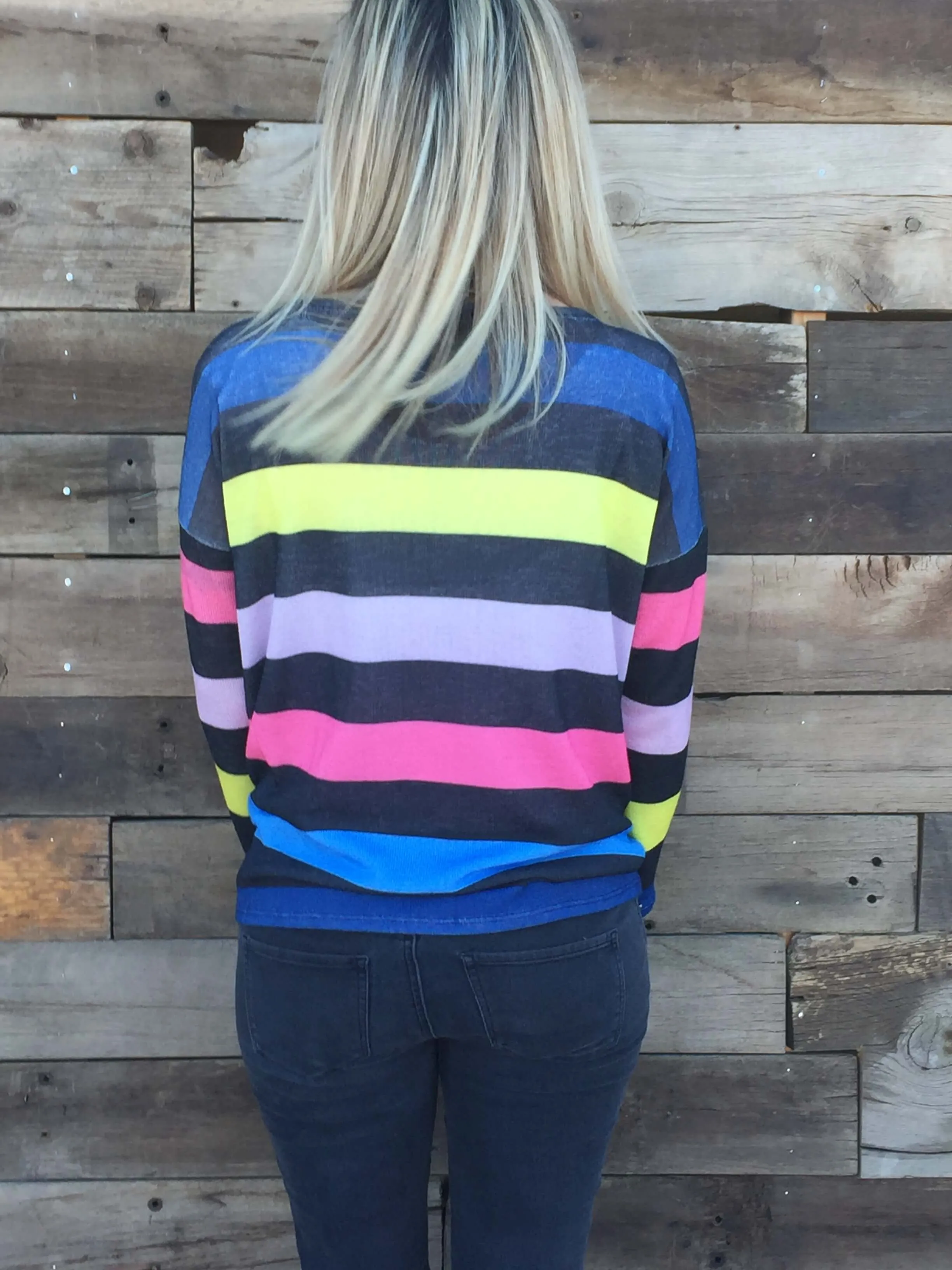 Multicolored Knotted Sweater