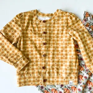 Mustard Gingham Cardi
