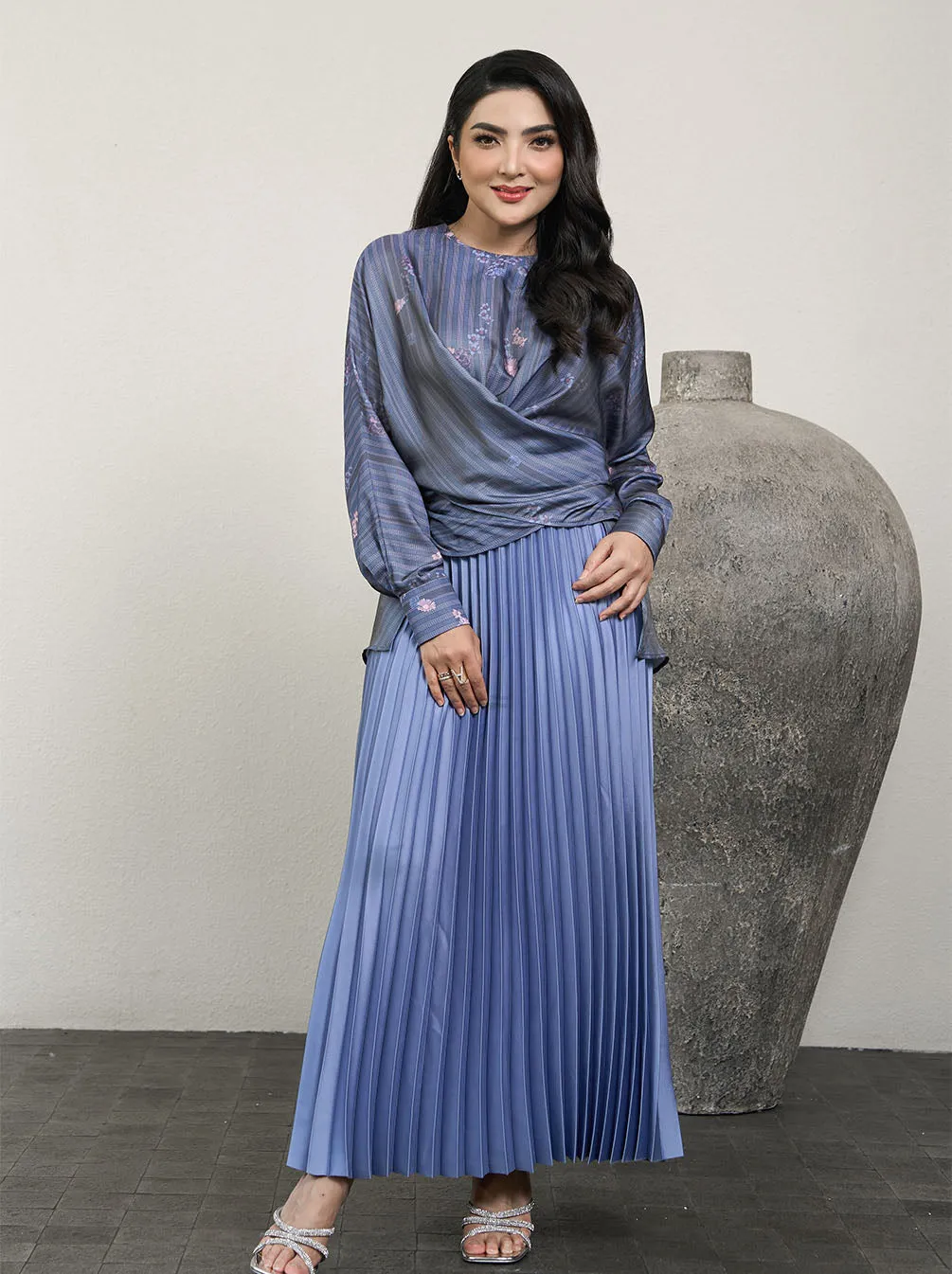 NASYA WRAP TOP NAVY