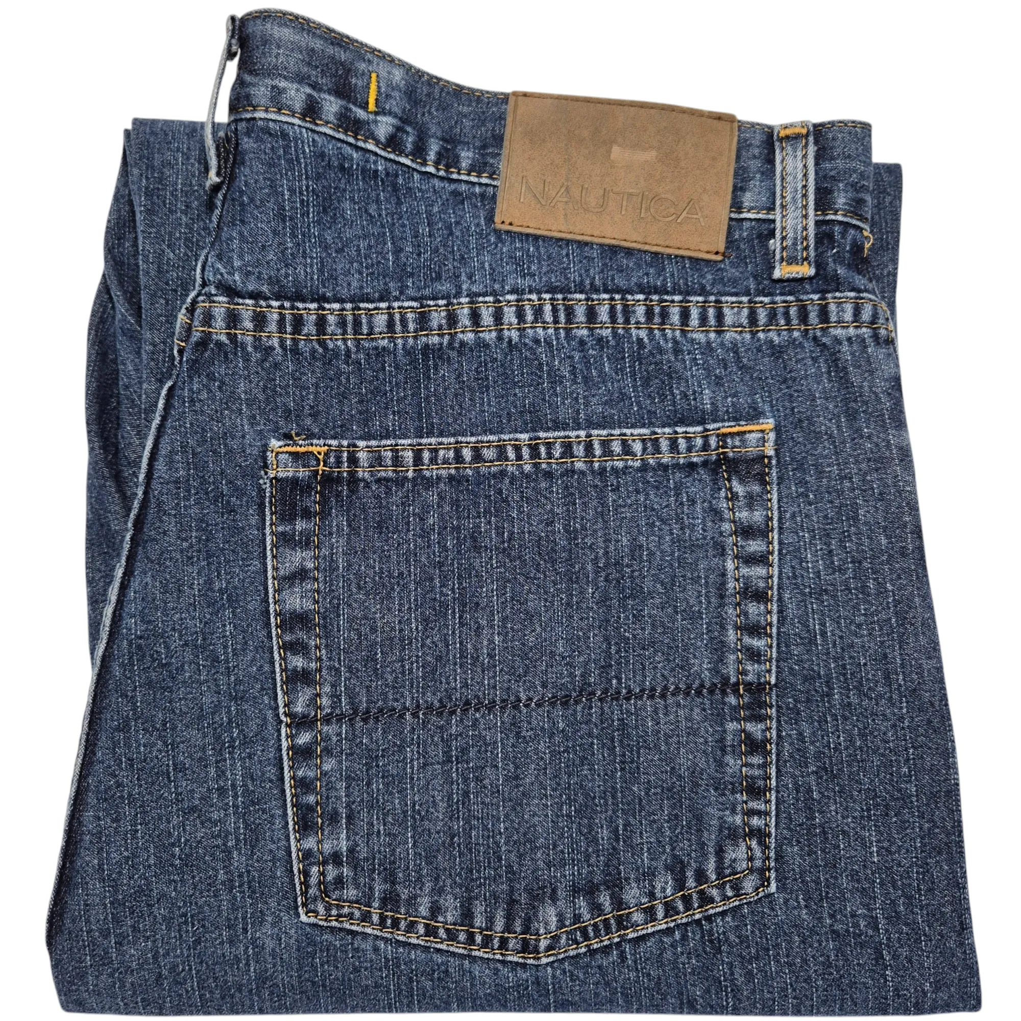 Nautica Jeans Dark Blue Relaxed Fit Denim Bottoms W