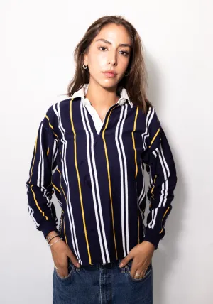 Navy Striped J. Crew Rugby Shirt