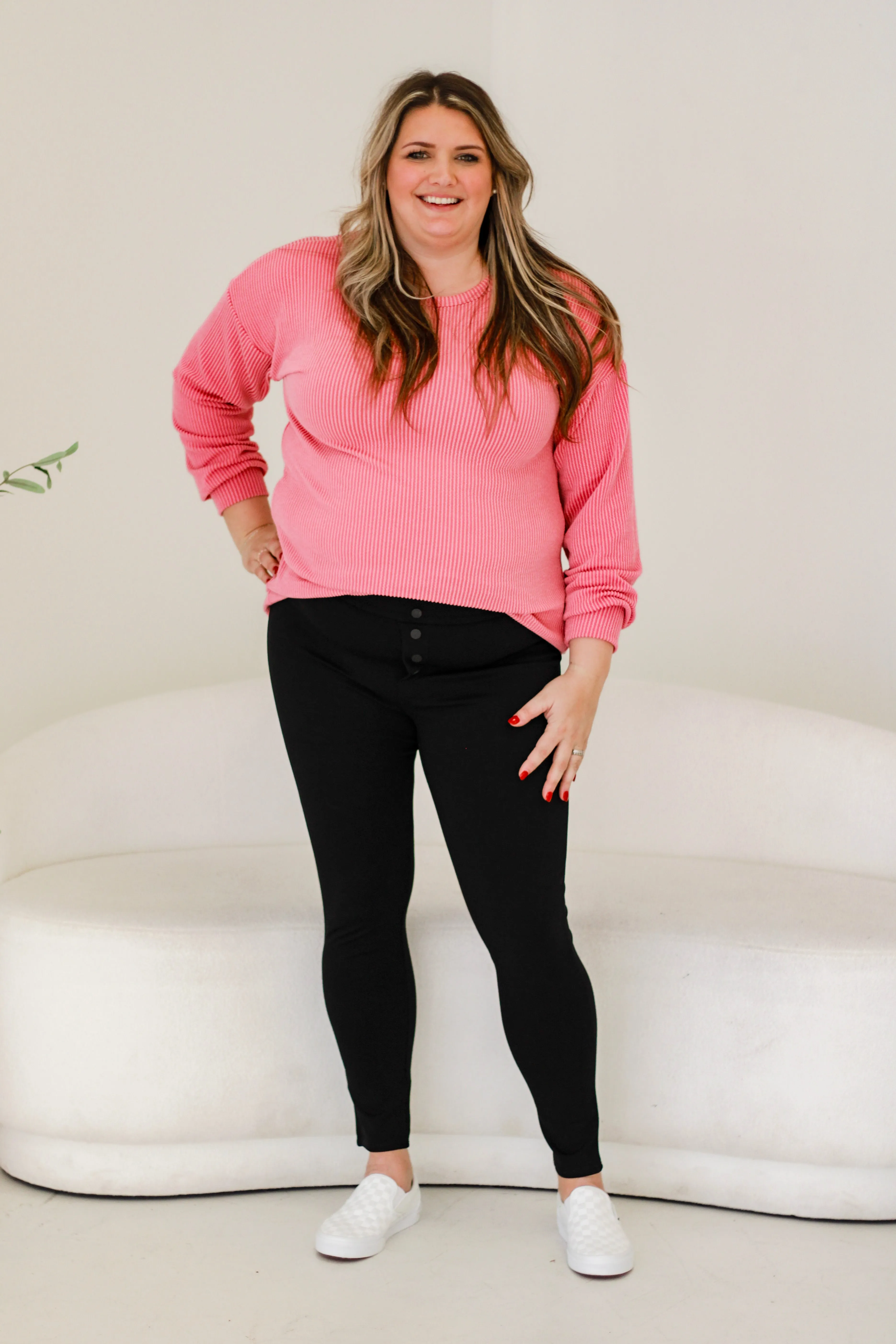Never Over You Ribbed Top in Rose Mauve