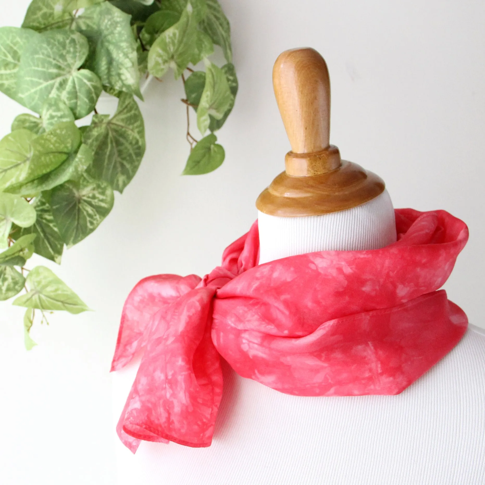 NEW! Hand Dyed Silk Scarf in Fuchsia Pink by Ten Thousand Dandelions