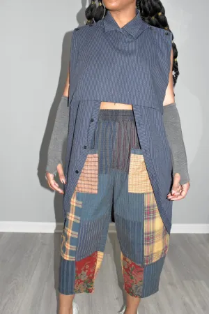 Nikki Stripped Lapel Button Up Top