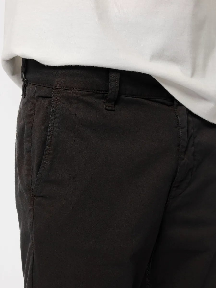 【Nudie Jeans】Easy Alvin Black 修身錐形斜紋彈性黑色休閒褲