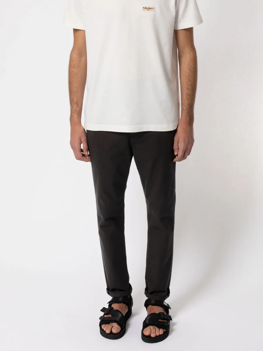 【Nudie Jeans】Easy Alvin Black 修身錐形斜紋彈性黑色休閒褲