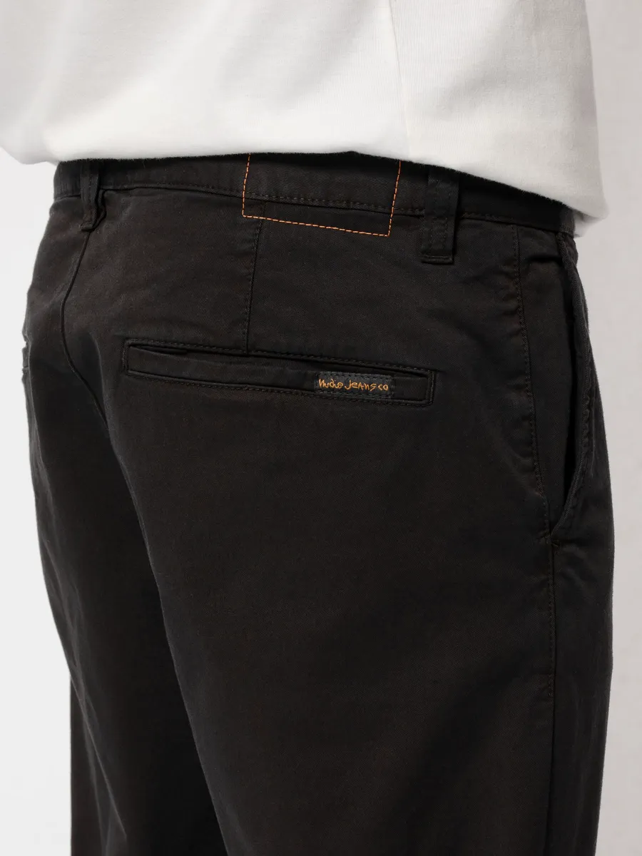 【Nudie Jeans】Easy Alvin Black 修身錐形斜紋彈性黑色休閒褲