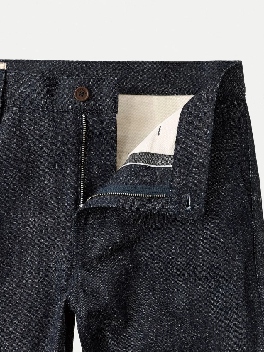 【Nudie Jeans】Easy Alvin Dry Bamboo Selvage 7.1oz  竹纖雪花錐型上寬下窄牛仔卡其褲