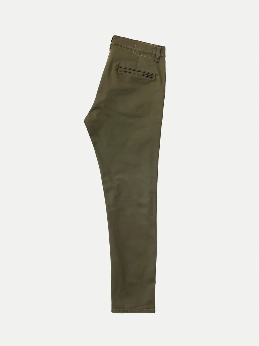 【Nudie Jeans】Easy Alvin Olive 微寬鬆錐形卡其褲橄欖綠