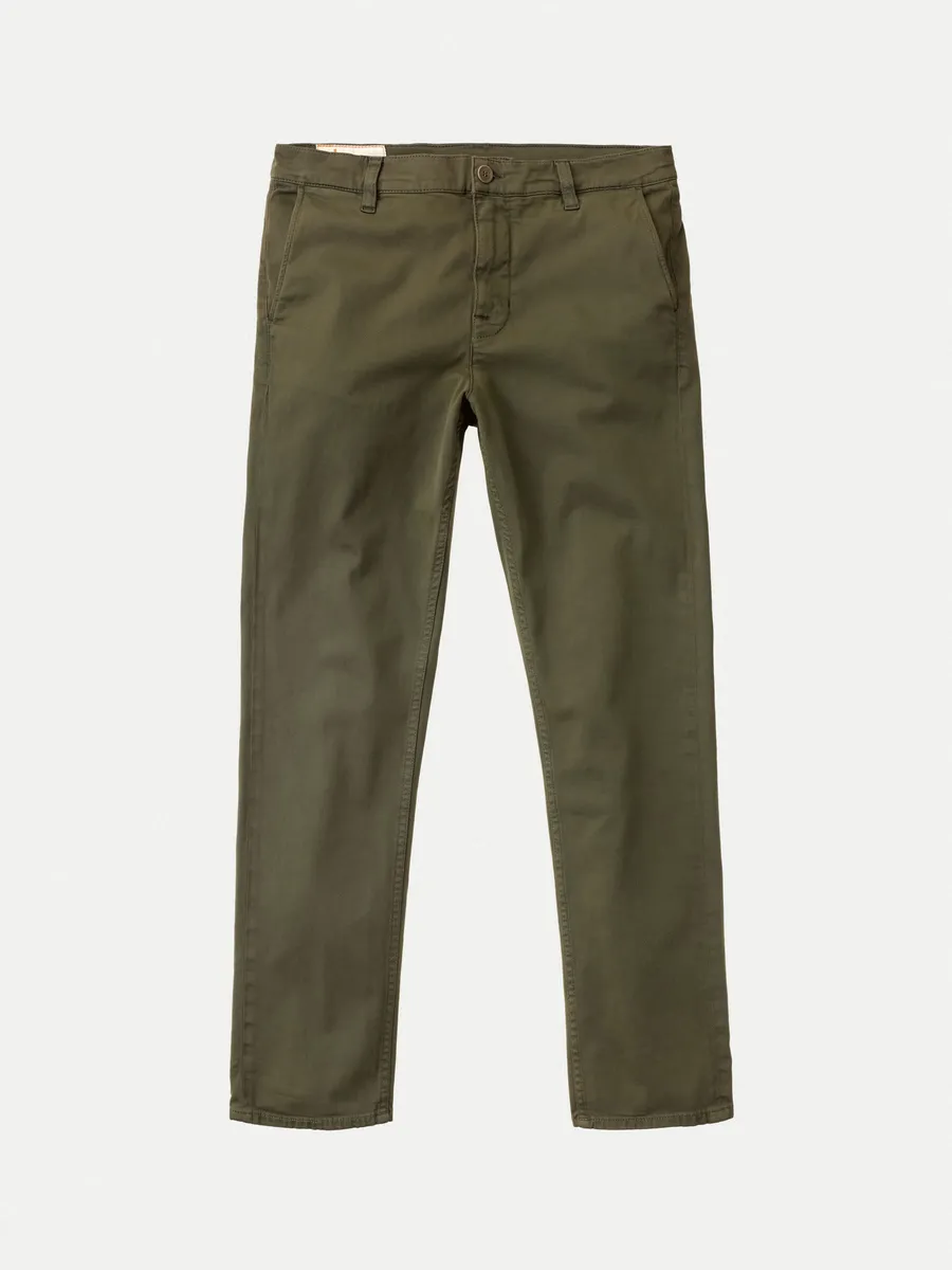 【Nudie Jeans】Easy Alvin Olive 微寬鬆錐形卡其褲橄欖綠