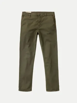 【Nudie Jeans】Easy Alvin Olive 微寬鬆錐形卡其褲橄欖綠