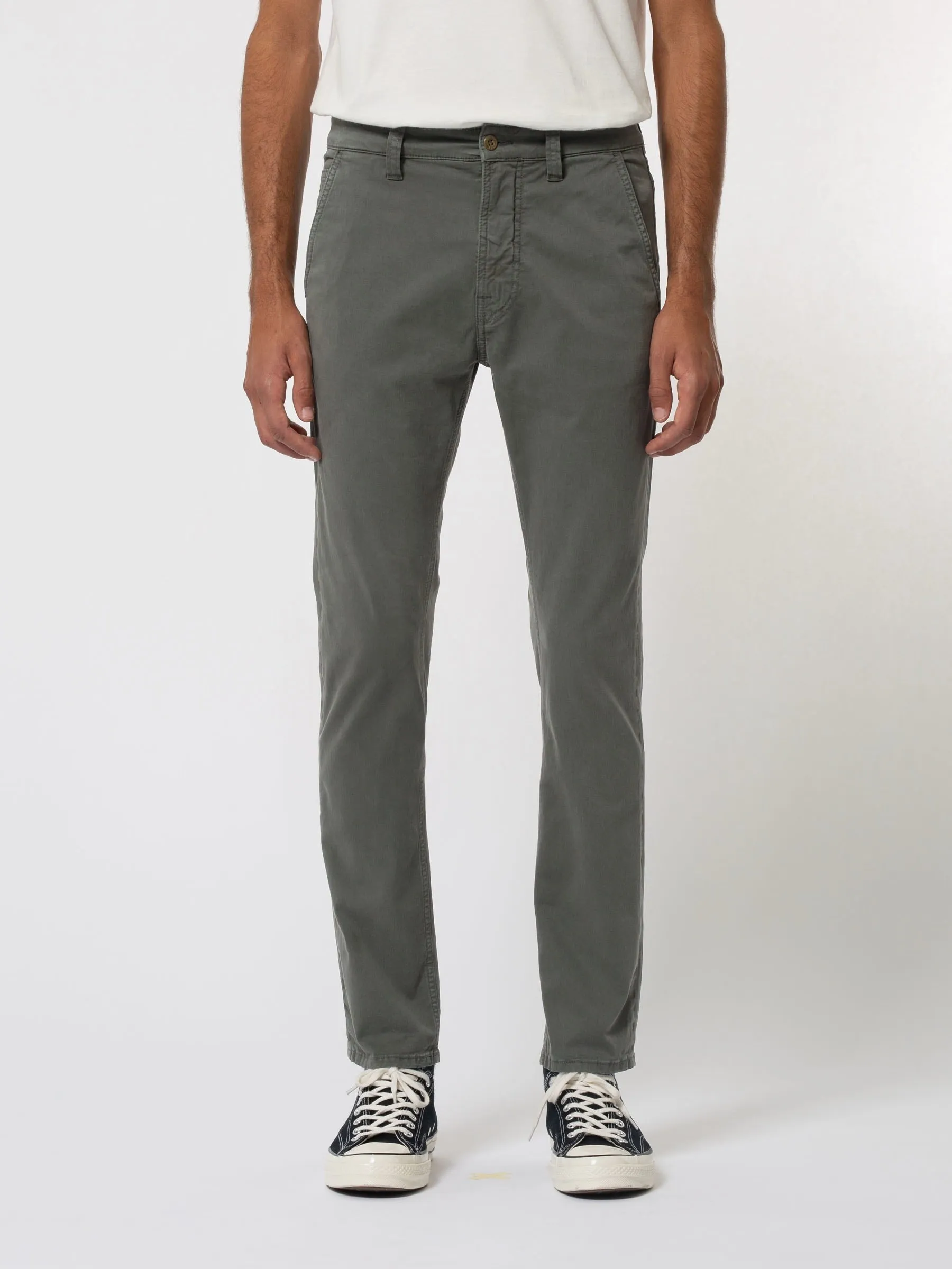 【Nudie Jeans】Slim Adam Bunker / 義大利彈性布 不鬆不縮 修身小直筒 經典橄欖綠
