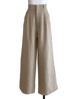 Oat Brown Textured Pants