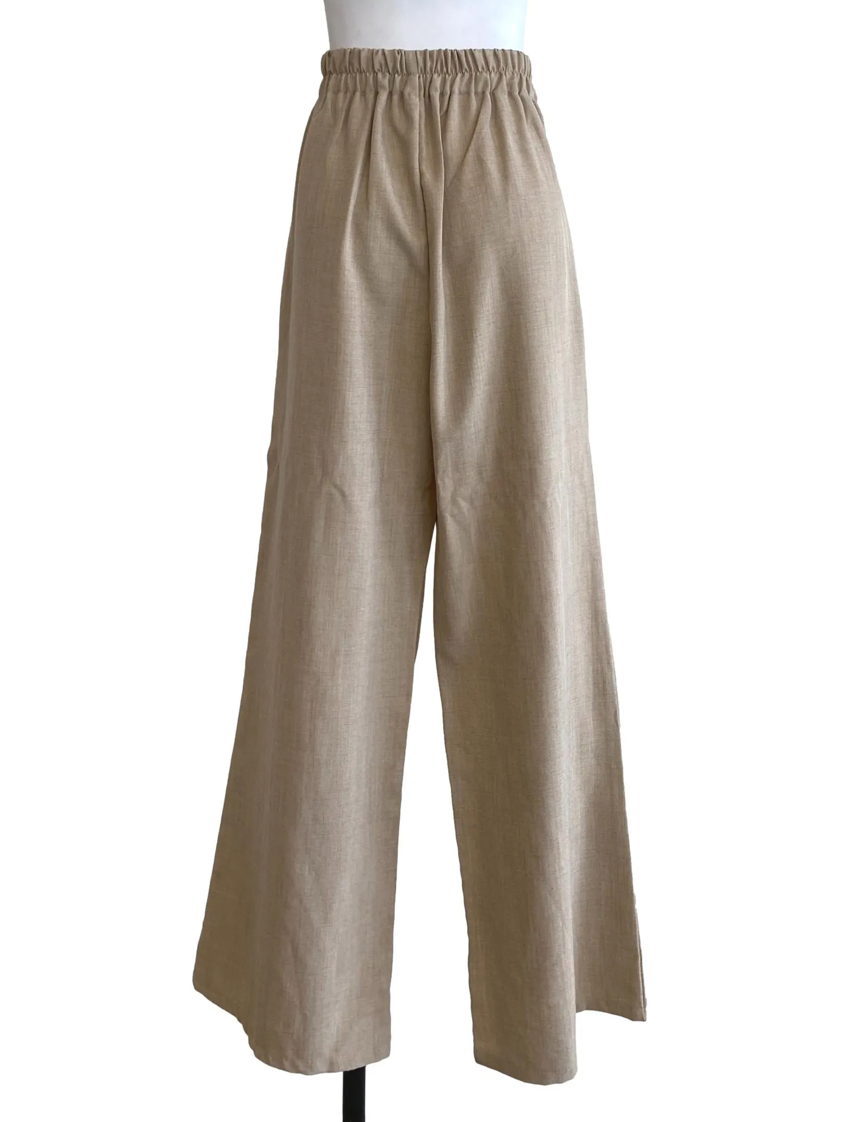Oat Brown Textured Pants