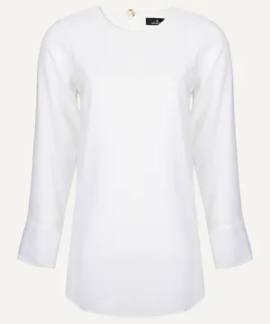 Off-White Long Sleeve Basic Blouse