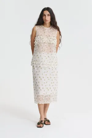 OKSANA | TOP KADO FIL-COUP… WHITE/OLIVE
