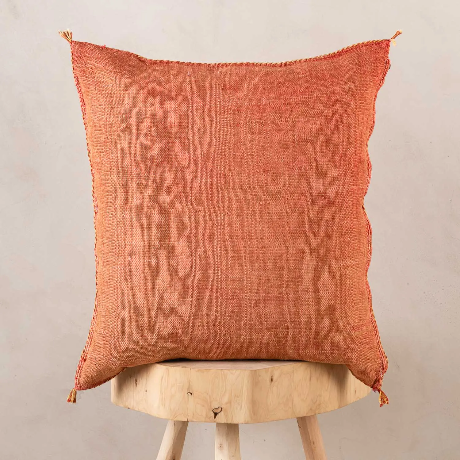 Orange  Cactus silk pillow cover