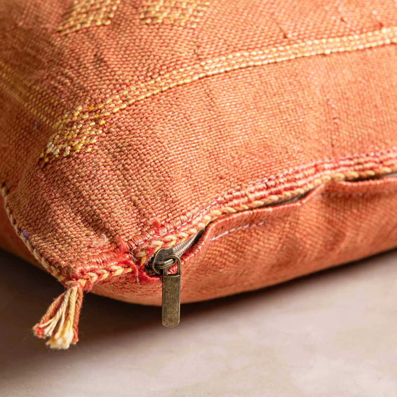 Orange  Cactus silk pillow cover