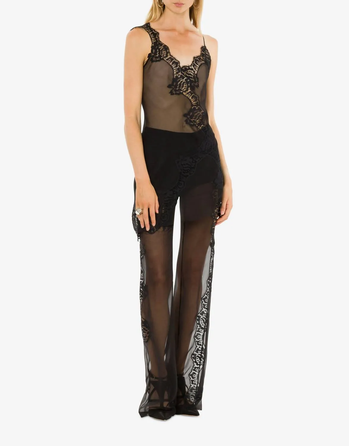 Organic Chiffon Culottes In Black