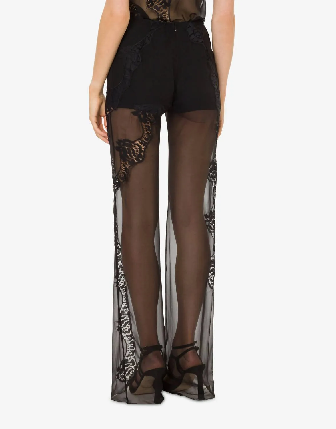Organic Chiffon Culottes In Black